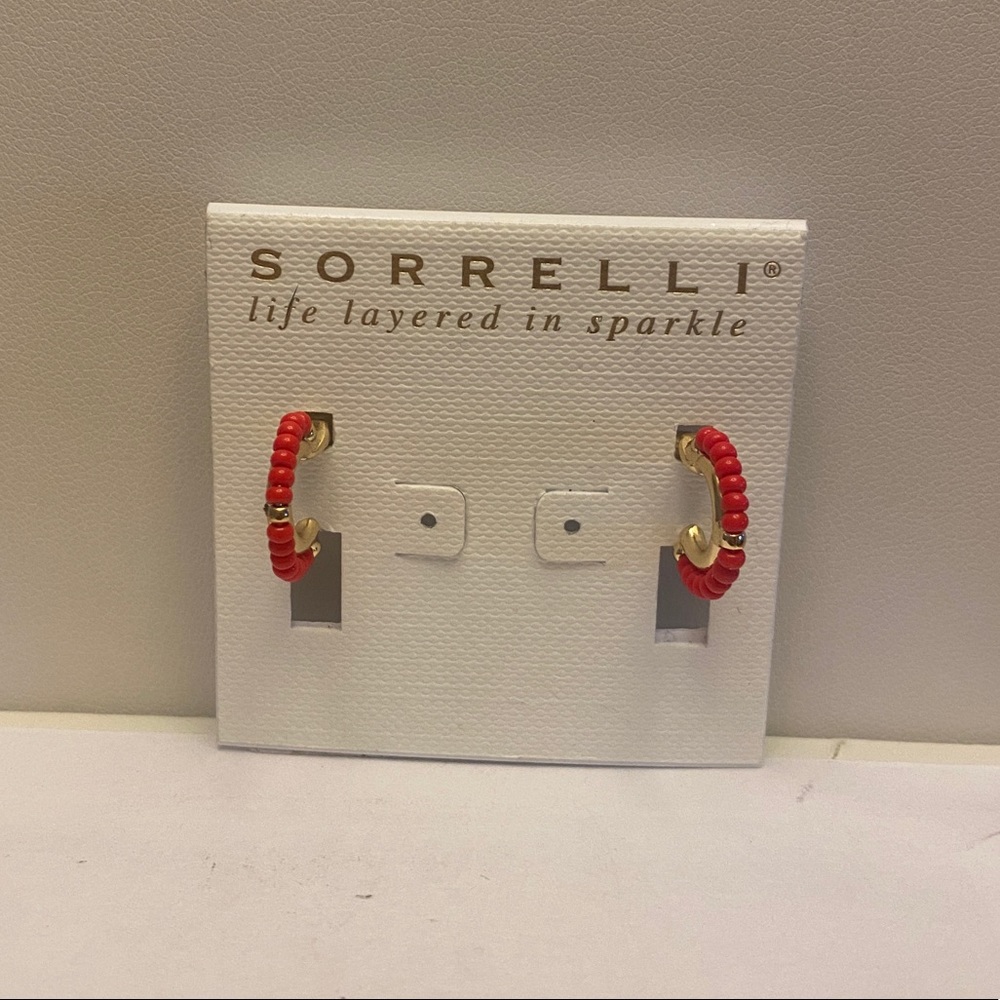 Sorrelli Red Coral Hoops